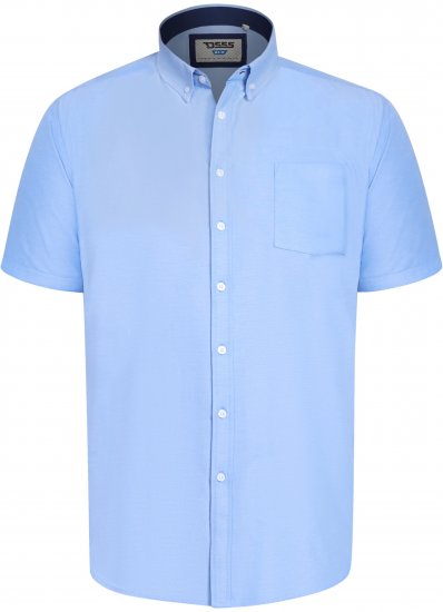 D555 James Koszula Oxford Z Krótkim Rękawem TALL Błękitna - TALL koszule - 