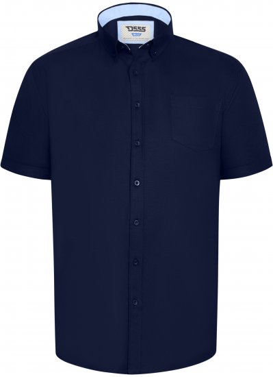 D555 James Koszula Oxford Z Krótkim Rękawem TALL Granatowa - TALL koszule - 