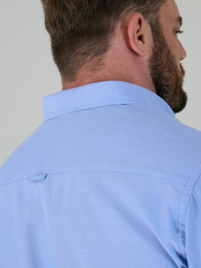 D555 James Koszula Oxford Z Krótkim Rękawem TALL Błękitna - TALL koszule - 