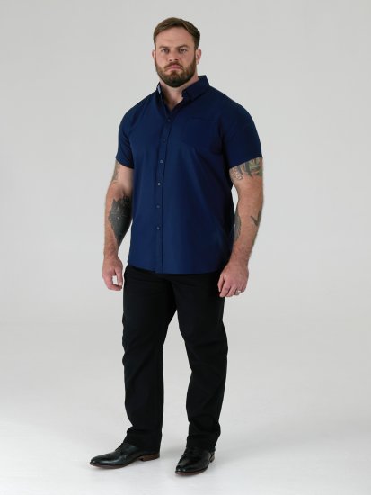 D555 James Koszula Oxford Z Krótkim Rękawem TALL Granatowa - TALL koszule - 