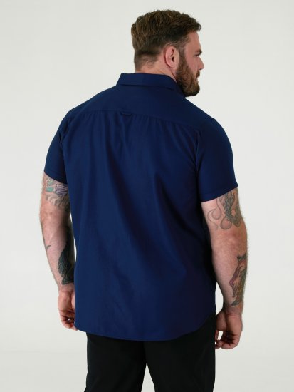 D555 James Koszula Oxford Z Krótkim Rękawem TALL Granatowa - TALL koszule - 