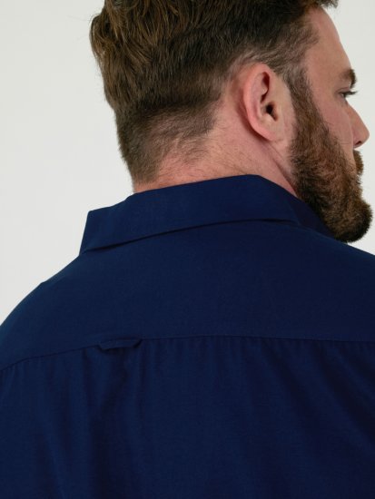 D555 James Koszula Oxford Z Krótkim Rękawem TALL Granatowa - TALL koszule - 