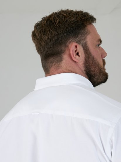 D555 James Koszula Oxford Z Krótkim Rękawem TALL Biała - TALL koszule - 