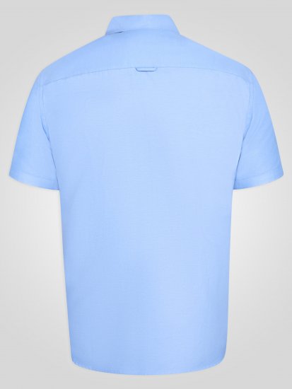 D555 James Koszula Oxford Z Krótkim Rękawem TALL Błękitna - TALL koszule - 