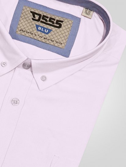 D555 James Koszula Oxford Z Krótkim Rękawem TALL Różowa - TALL koszule - 