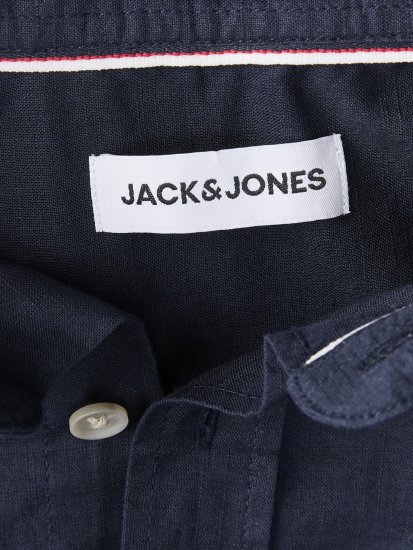 Jack & Jones Henry Slub Short Sleeve Navy - Koszule - Koszule 2XL-10XL