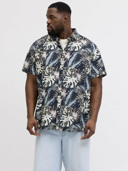 Jack & Jones Honolulu Short Sleeve Resort Shirt Black - Koszule - Koszule 2XL-10XL
