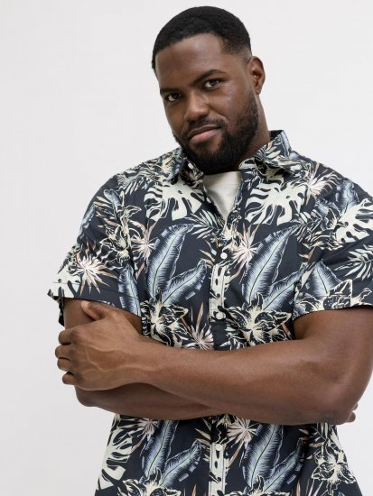 Jack & Jones Honolulu Short Sleeve Resort Shirt Black - Koszule - Koszule 2XL-10XL