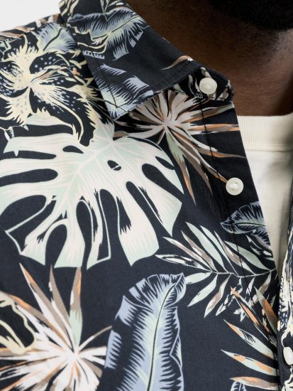 Jack & Jones Honolulu Short Sleeve Resort Shirt Black - Koszule - Koszule 2XL-10XL