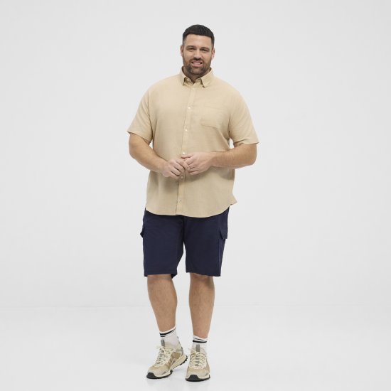 North Latitude 51106 Short Sleeve Shirt Sand - Koszulki z krótkim rękawem - Męskie koszule z krótkim rękawem