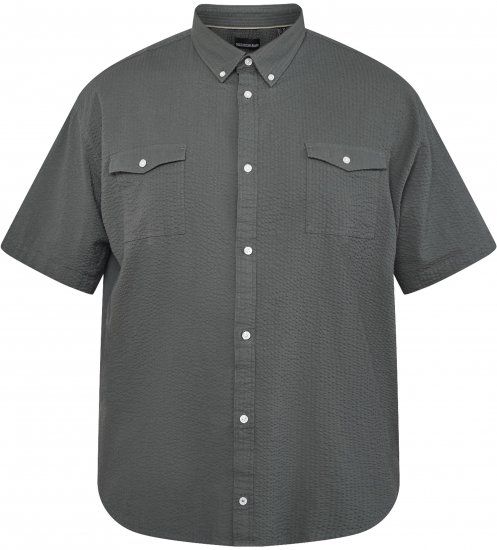 North Latitude 61306 Koszulowa Kurtka z Krótkim Rękawem Ciemnozielony - Koszule - Koszule 2XL-10XL