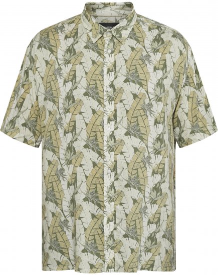 North Latitude 61310 Koszula Wiskozowa z Nadrukiem Całościowym Oliwkowy - Koszule - Koszule 2XL-10XL