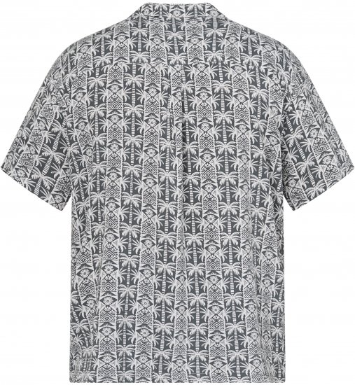 North Latitude 61313 Koszula Wiskozowa z Kołnierzem Kubańskim Szary - Koszule - Koszule 2XL-10XL