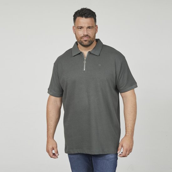 North Latitude 61347 Polo z Zamkiem Ciemnozielony - Koszulki polo - Koszulki Polo 2XL-8XL