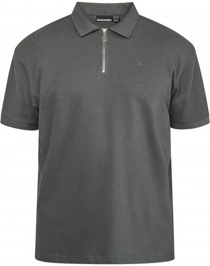 North Latitude 61347 Polo z Zamkiem Ciemnozielony - Koszulki polo - Koszulki Polo 2XL-8XL