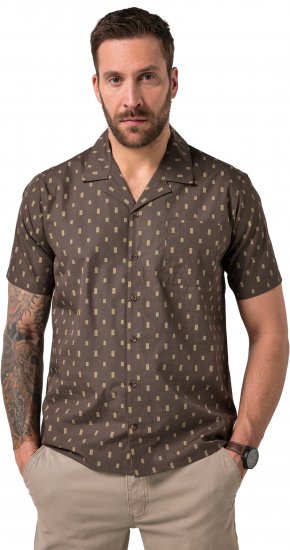 JP1880 Boxy Cuba Short Sleeve Shirt Brown - Koszule - Koszule 2XL-10XL