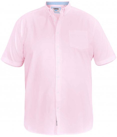 D555 James Koszula Oxford Z Krótkim Rękawem TALL Różowa - TALL koszule - 