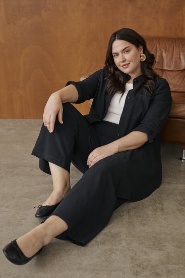 Kaffe Curve Nana Tunika Koszulowa Głęboka Czerń - Bluzki & koszule - 