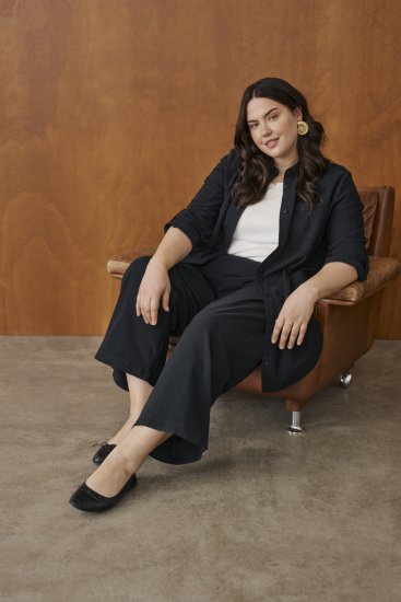 Kaffe Curve Nana Tunika Koszulowa Głęboka Czerń - Bluzki & koszule - 