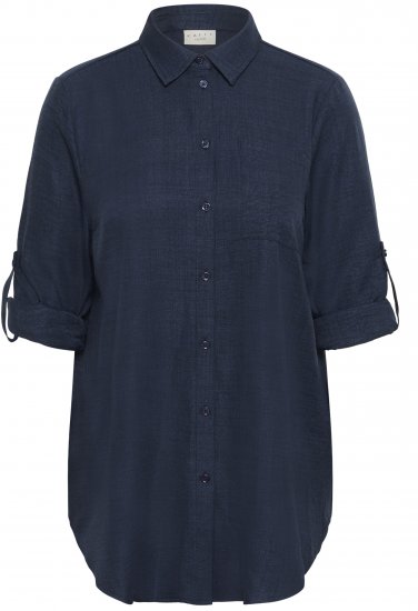 Kaffe Curve Ellie Shirt Tunic Moon Indigo Blue - Tuniki - 