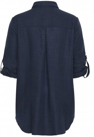 Kaffe Curve Ellie Shirt Tunic Moon Indigo Blue - Tuniki - 