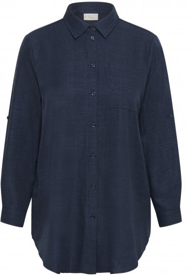 Kaffe Curve Ellie Shirt Tunic Moon Indigo Blue - Tuniki - 