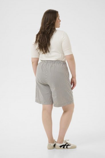 Kaffe Curve Nana Szorty w paski Północny/Biały w paski - Jeansy & Spodnie w Dużych Rozmiarach – Plus Size - 