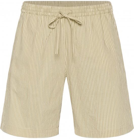 Kaffe Curve Nana Szorty w paski Chincilla/Biały w paski - Jeansy & Spodnie w Dużych Rozmiarach – Plus Size - 