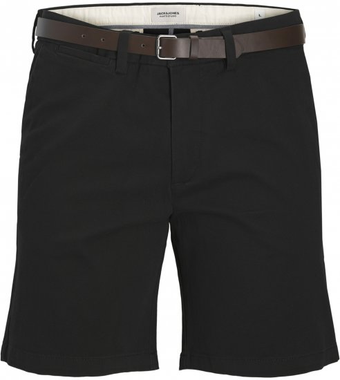 Jack & Jones Stadam Belted Chino Shorts Black - Szorty - Szorty W40-W60