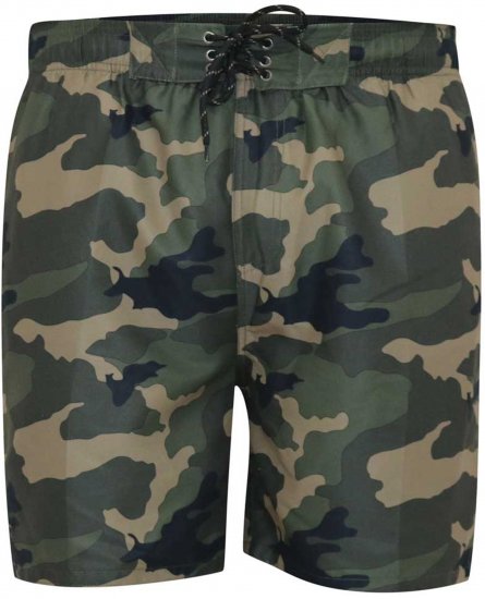 D555 Kody Camo Printed Swimshorts Khaki - Kąpielówki - Kąpielówki - 2XL-12XL