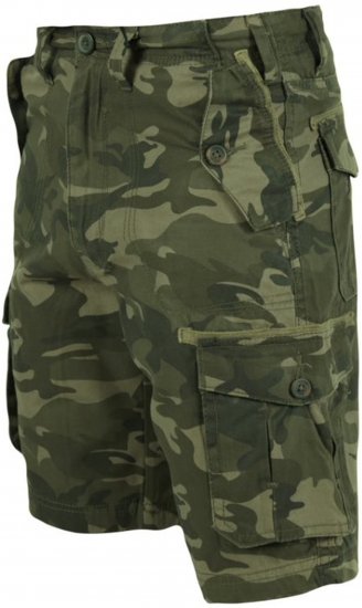 D555 Camaro Camo Printed Cargo Shorts Khaki - Szorty - Szorty W40-W60