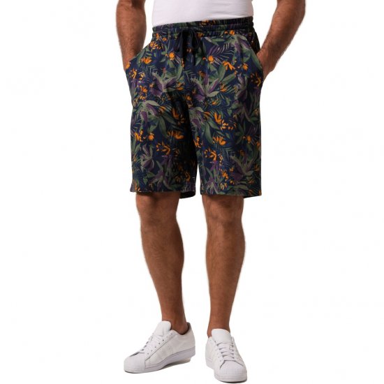 JP1880 Bermuda Shorts Floral All-over Print Navy - Szorty - Szorty W40-W60
