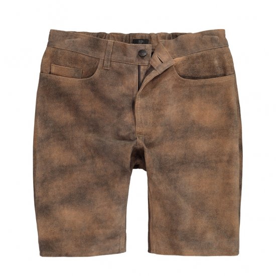 JP1880 Shorts Leather Traditional Cowhide Brown - Szorty - Szorty W40-W60