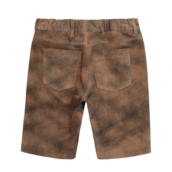 JP1880 Shorts Leather Traditional Cowhide Brown - Szorty - Szorty W40-W60