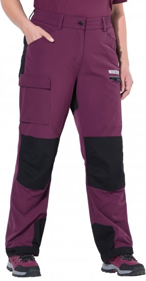 Ulla Popken HYPRAR Multifunctional Durable Inset Trekking Pants Dark Cherry Dark Cherry - Jeansy & Spodnie w Dużych Rozmiarach – Plus Size - 