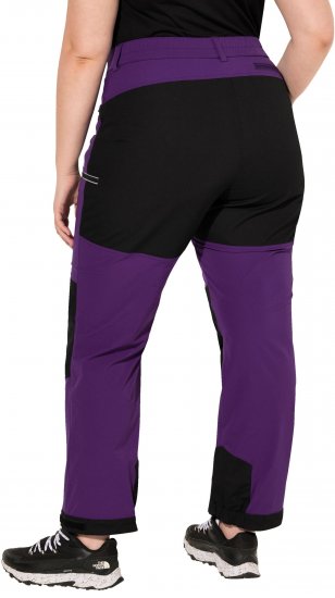 Ulla Popken HYPRAR Multifunctional Durable Inset Trekking Pants Plum - Jeansy & Spodnie w Dużych Rozmiarach – Plus Size - 