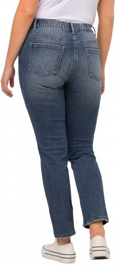 Ulla Popken Distressed Stretch Fit Sarah Jeans Blue Denim - Jeansy & Spodnie w Dużych Rozmiarach – Plus Size - 