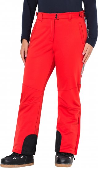 Ulla Popken Softshell Trousers Waterproof Zip Pockets Snow Gaiters Salsa - Jeansy & Spodnie w Dużych Rozmiarach – Plus Size - 