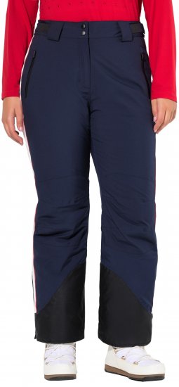 Ulla Popken Performance Trousers Waterproof Zip Pockets Snow Gaiter Navy - Jeansy & Spodnie w Dużych Rozmiarach – Plus Size - 