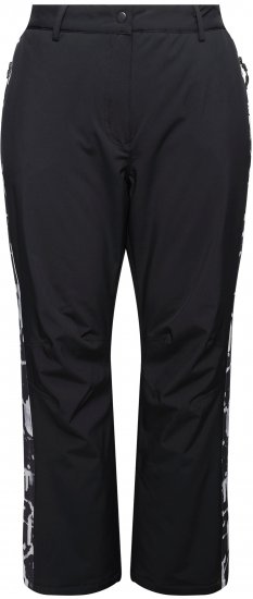 Ulla Popken Hyprar Functional Trousers Waterproof Velcro Closure Snow Gaiter Black - Jeansy & Spodnie w Dużych Rozmiarach – Plus Size - 