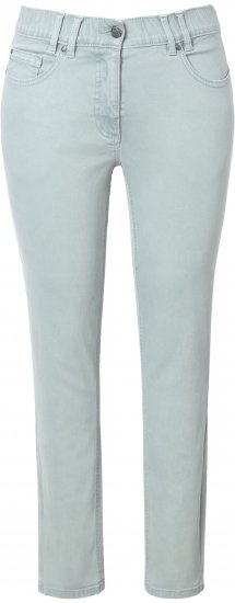 Ulla Popken Slim Leg Light Wash Jeans Light Moss Light Moss Green - Jeansy & Spodnie w Dużych Rozmiarach – Plus Size - 