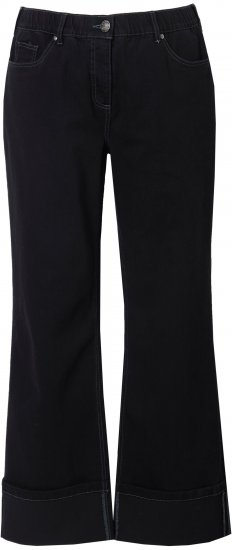 Ulla Popken Flared Leg Jeans Black - Jeansy & Spodnie w Dużych Rozmiarach – Plus Size - 
