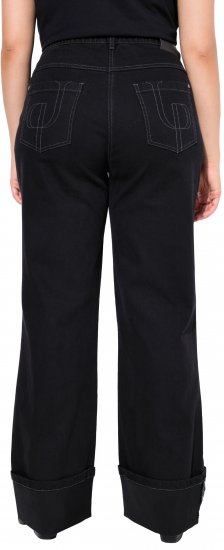 Ulla Popken Flared Leg Jeans Black - Jeansy & Spodnie w Dużych Rozmiarach – Plus Size - 