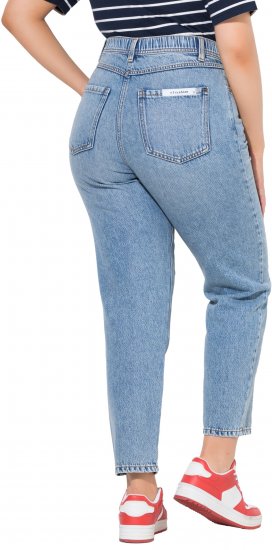 Ulla Popken Lyocell Blend Stretch Fit Jeans Mid Blue Denim - Jeansy & Spodnie w Dużych Rozmiarach – Plus Size - 