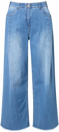 Ulla Popken Extra Wide Leg Stretch Fit Jeans Light Blue - Jeansy & Spodnie w Dużych Rozmiarach – Plus Size - 