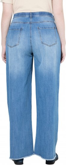 Ulla Popken Extra Wide Leg Stretch Fit Jeans Light Blue - Jeansy & Spodnie w Dużych Rozmiarach – Plus Size - 