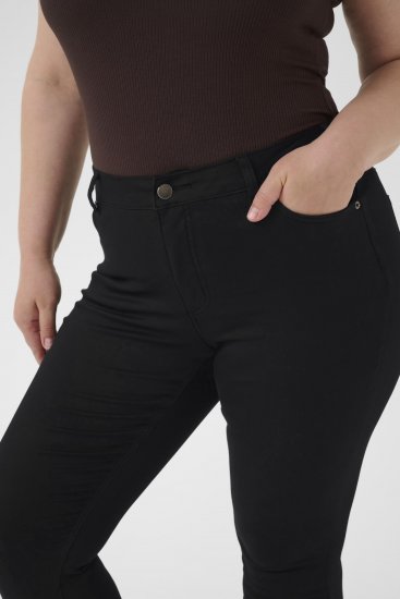 Kaffe Curve Lena Slim Jeans Black Deep - Jeansy - 