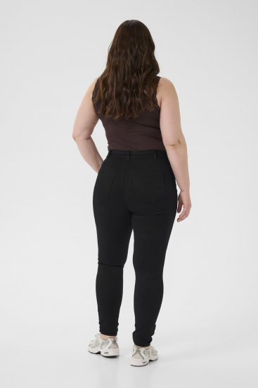 Kaffe Curve Lena Slim Jeans Black Deep - Jeansy - 