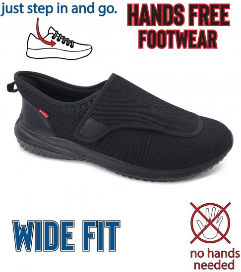 D555 Shelvey Kingsize Open Top Knitted Shoe Black - Trampki & sneakersy - 