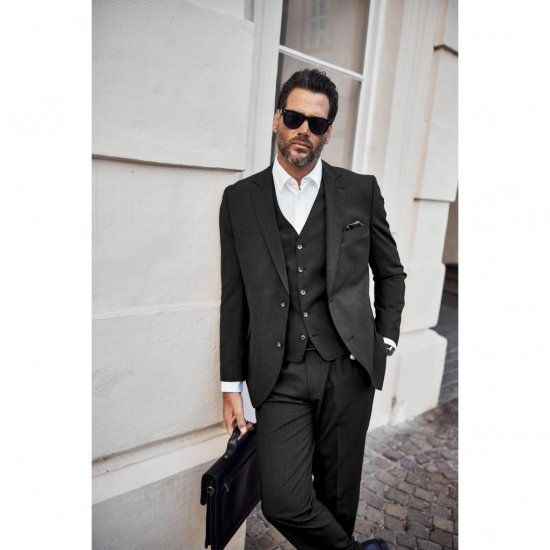 JP1880 Classic Two Button Stretch Suit Jacket Grey - Garnitury - Garnitury dużych rozmiarach